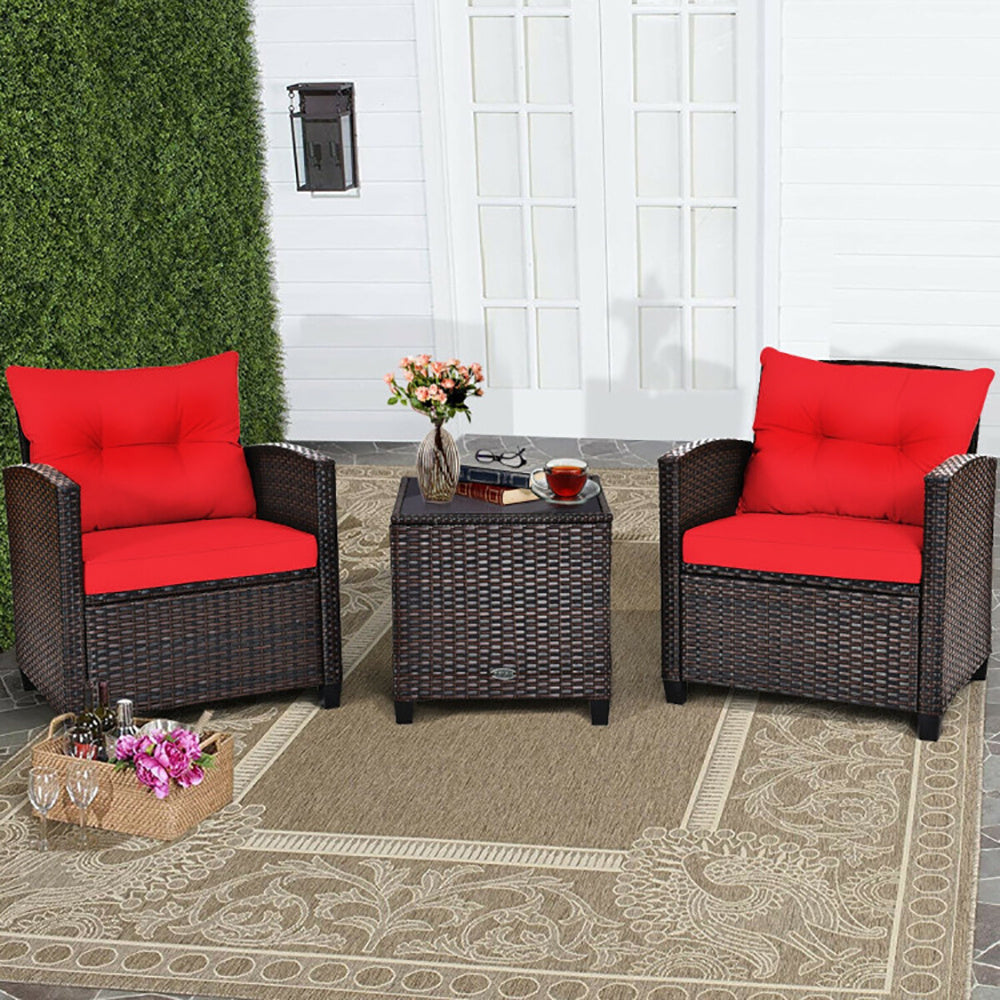 3 Pieces Rattan